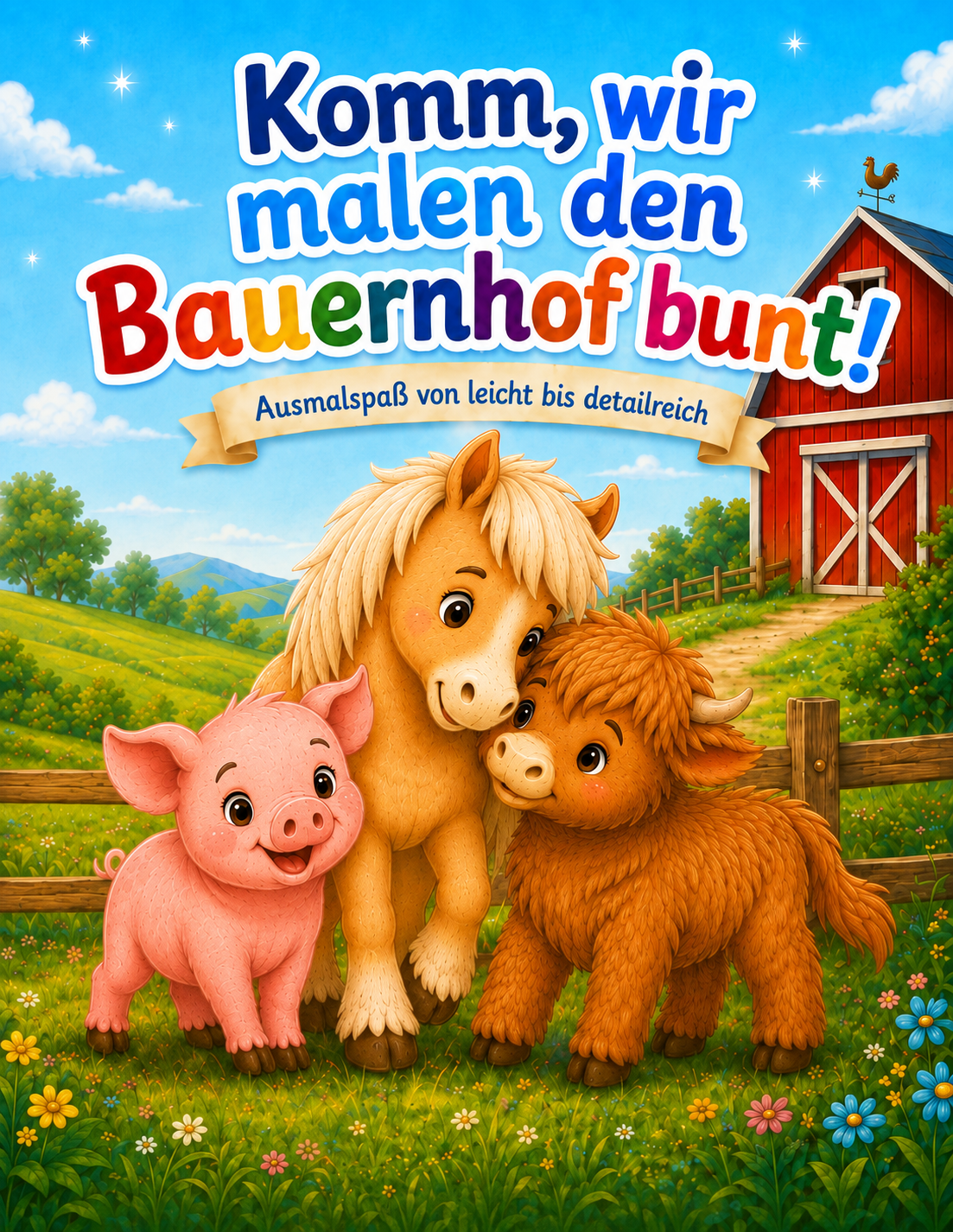 Komm, wir malen den Bauernhof bunt